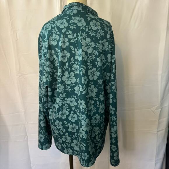 Boathouse USA 2XL Floral 1/4 Zip Pullover Long Sleeve Stretch Shirt - Picture 2 of 6